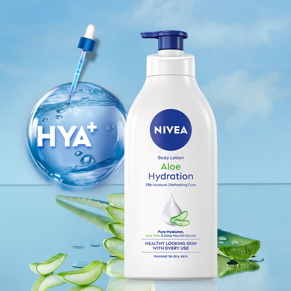 Nivea 100% Natural Aloevera Body lotion- 5 in 1 COMPLETE CARE for 48H Refreshing moisturization