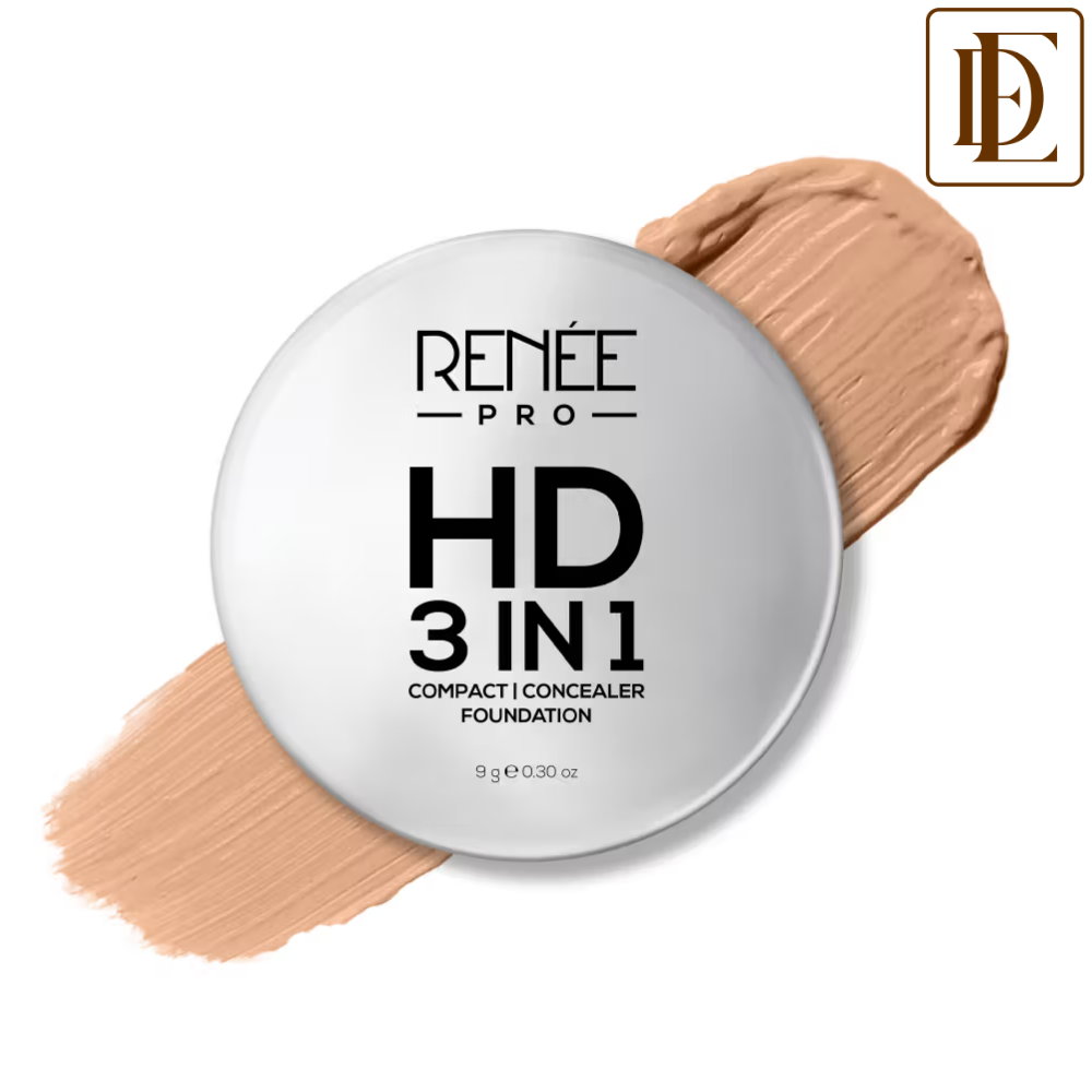 RENEE PRO HD 3-In-1 Matte Compact With SPF 20 Works As Foundation, Compact & Concealer