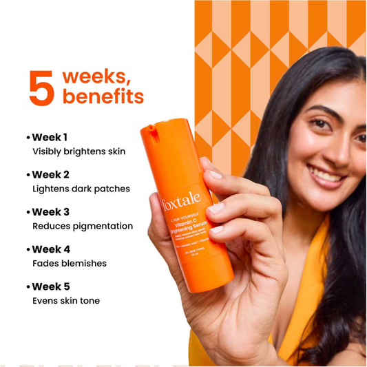 Foxtale 15% Vitamin C Face Serum for Glowing Skin, Pigmentation & Collagen Production