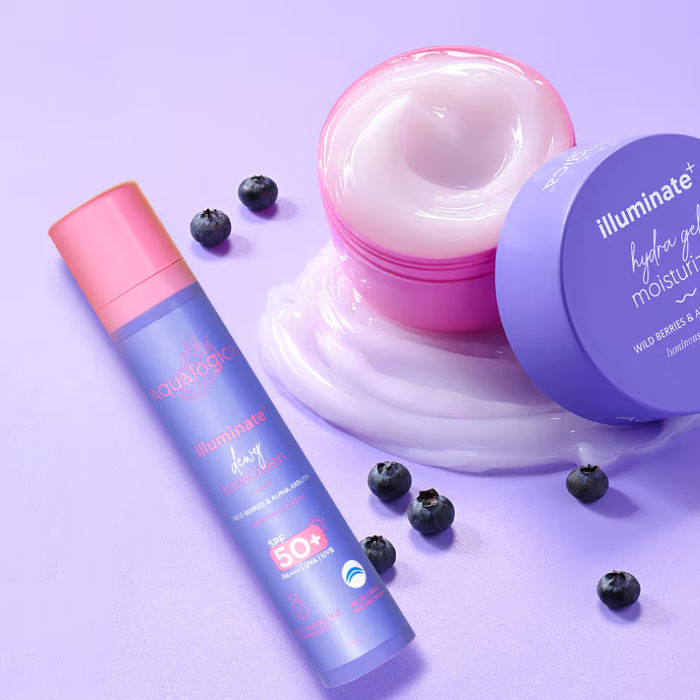 Aqualogica Skin Illuminate Duo With Illuminate Sunscreen And Hydra Gel Moisturizer
