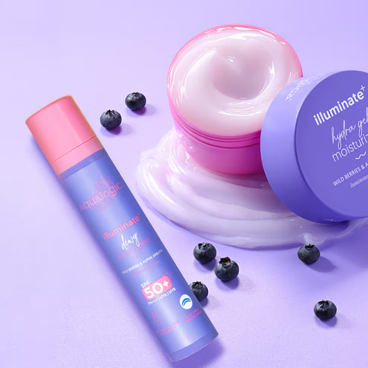 Aqualogica Skin Illuminate Duo With Illuminate Sunscreen And Hydra Gel Moisturizer