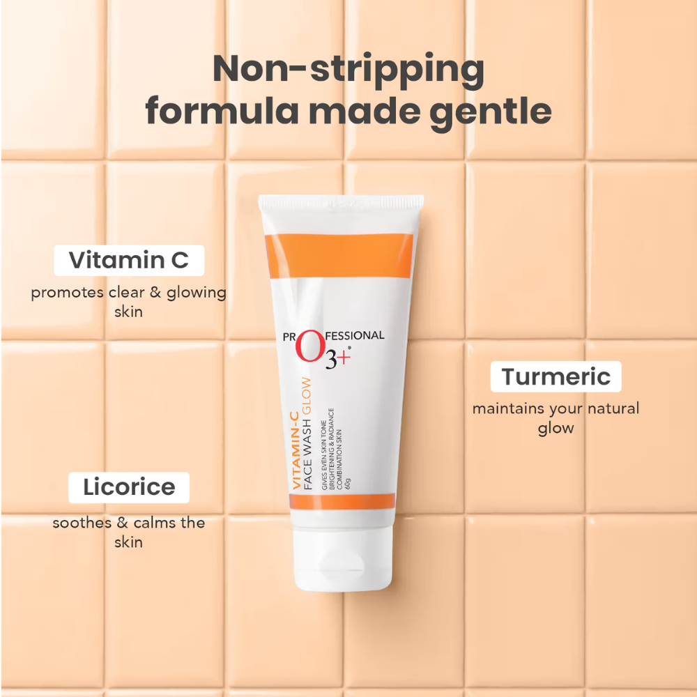 O3+ Vitamin C Face Wash Glow For Daily Brightening & Gentle Cleansing