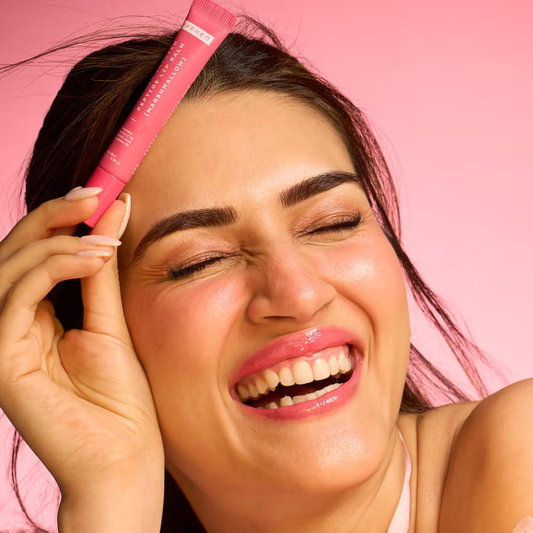 Hyphen Tinted Lip Balm - Marshmallow, 1% Vit E, 2% Squalane & Peptides, Brightens & Moisturizes