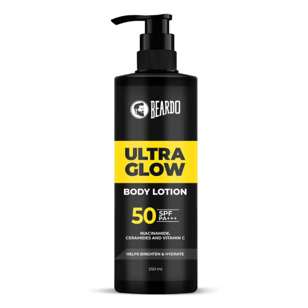 Beardo Ultraglow Body Lotion for Men, Intense Hydration Absorbs Instantly Repairs Skin