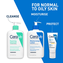 CeraVe Foaming Cleanser Face Wash For Oily Skin with Hyaluronic Acid, Ceramides & Niacinamide