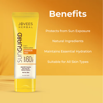 Jovees Herbal Sun Guard Lotion SPF 60 PA+++ 3 In 1 Matte Lotion UVA/UVB Protection Healthy Looking Skin