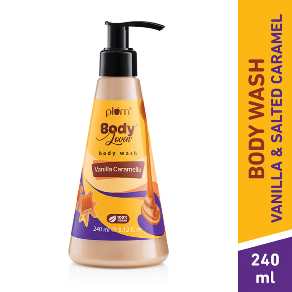 Plum Body Lovin Vanilla Caramello Body Wash Warm Caramel SLS Free Body Wash