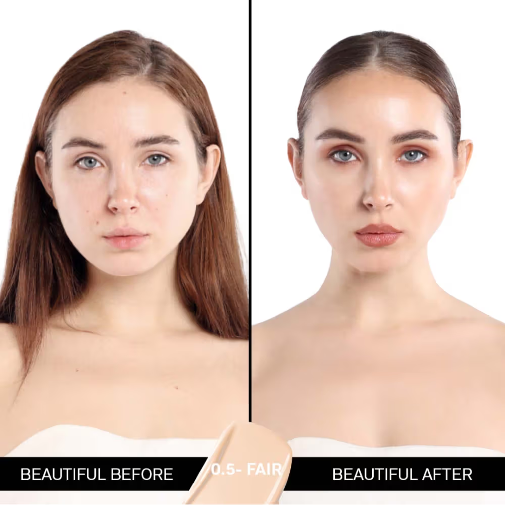 Flicka The Base Story Foundation High Coverage Satin Matte Finish Lightweight Waterproof