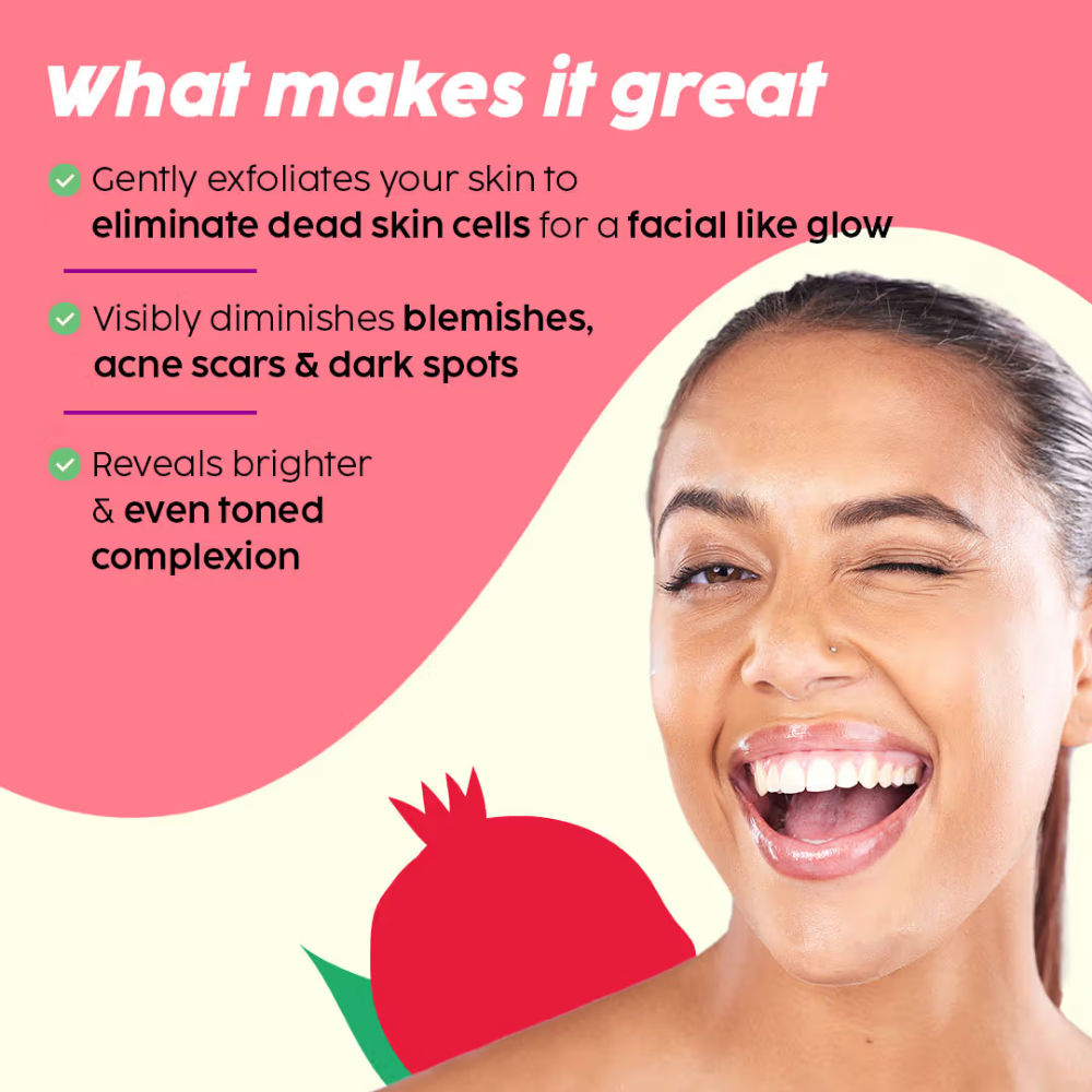 PLIX Pomegranate Peeling Solution For Glowing & Even Toned Skin with 25% AHA + 2% BHA + 5% PHA
