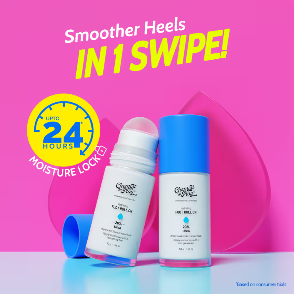 Chemist At Play Foot Roll-on Repairs & Heals Cracked Heels Upto 24-Hours Moisturization