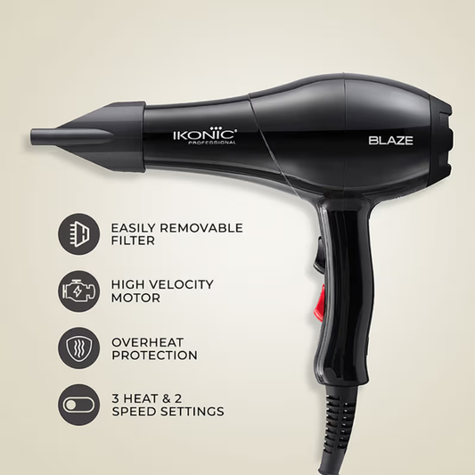Ikonic Professional Blaze Hair Dryer Black