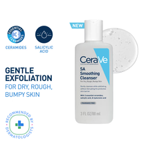 CeraVe SA Smoothing Cleanser For Dry, Rough & Bumpy Skin, Face wash with Salicylic Acid & Ceramides