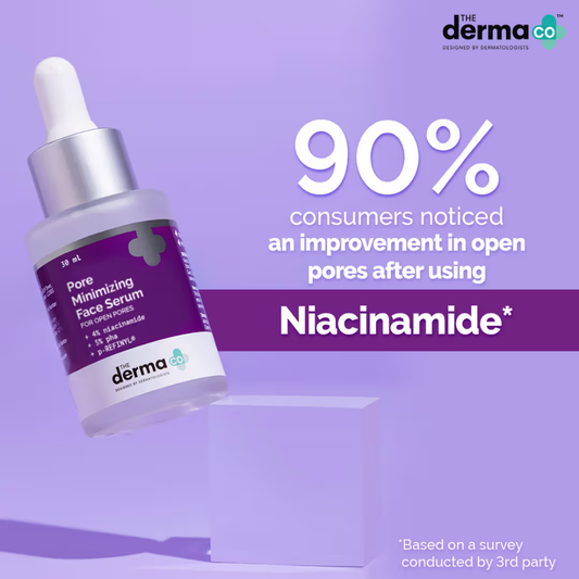 The Derma Co Pore Minimizing Face Serum With 4% Niacinamide, 5% PHA And P-refinyl For Open Pores