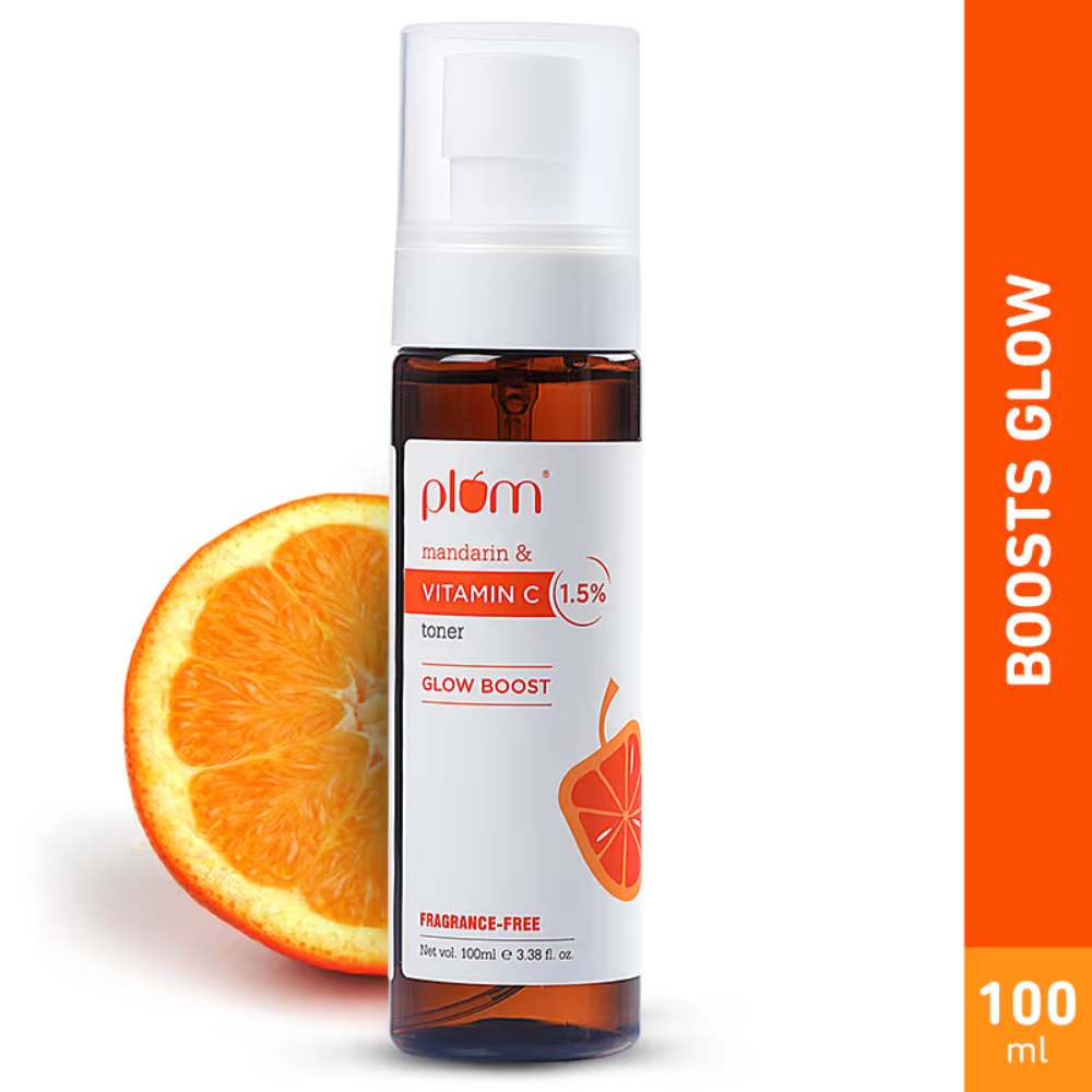 Plum 1.5% Vitamin C Alcohol-Free Spray Toner With Mandarin & Witch Hazel For Glow Boost & Open Pores