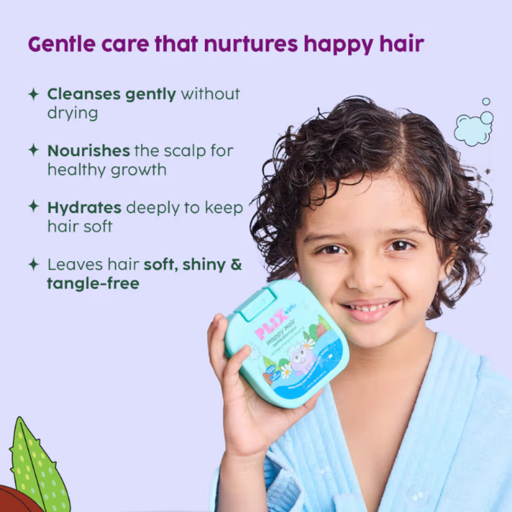 Plix Kids Happy Hair Gentle Shampoo For Gentle Cleansing