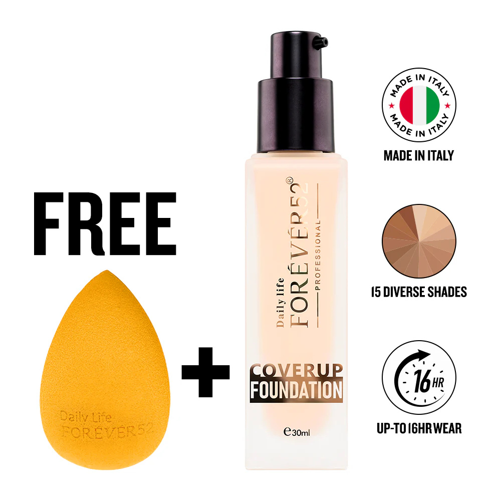 Daily Life Forever52 Coverup Foundation with Free Sponge