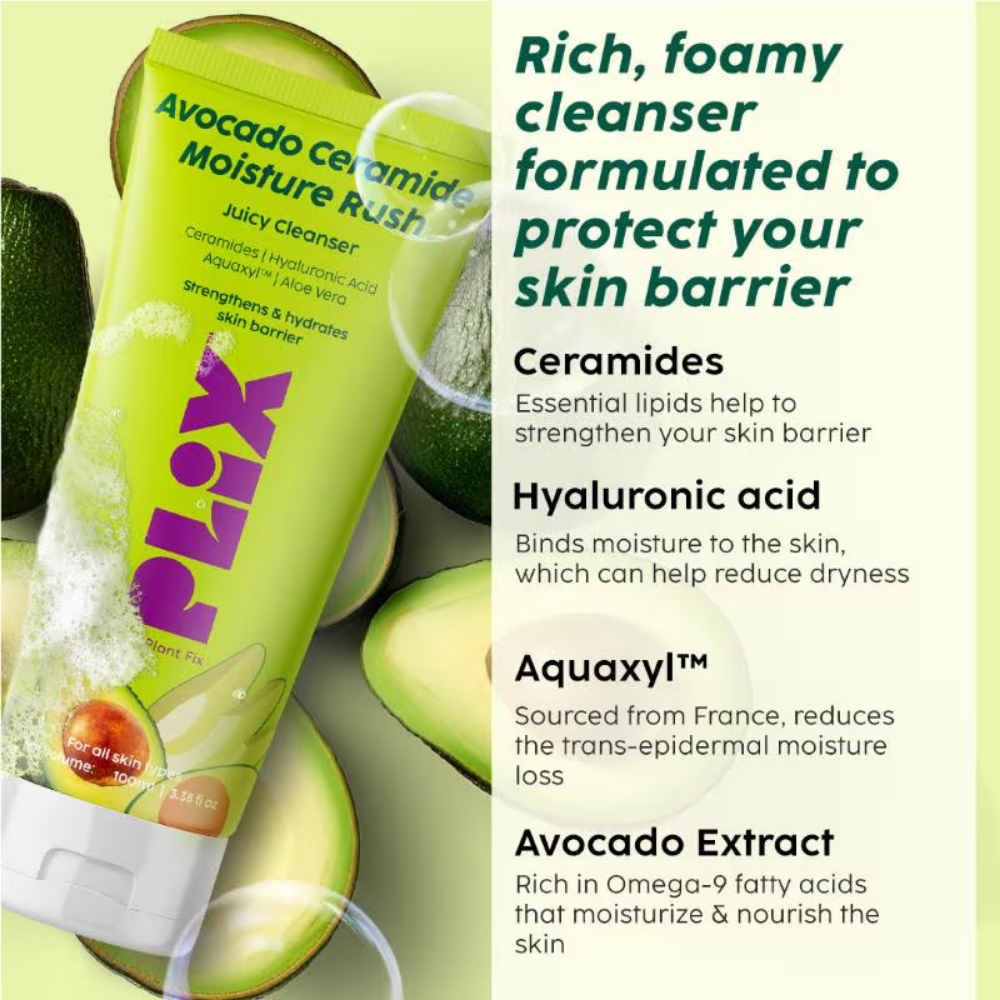 Plix Avocado Ceramide Moisture Rush Juicy Cleanser