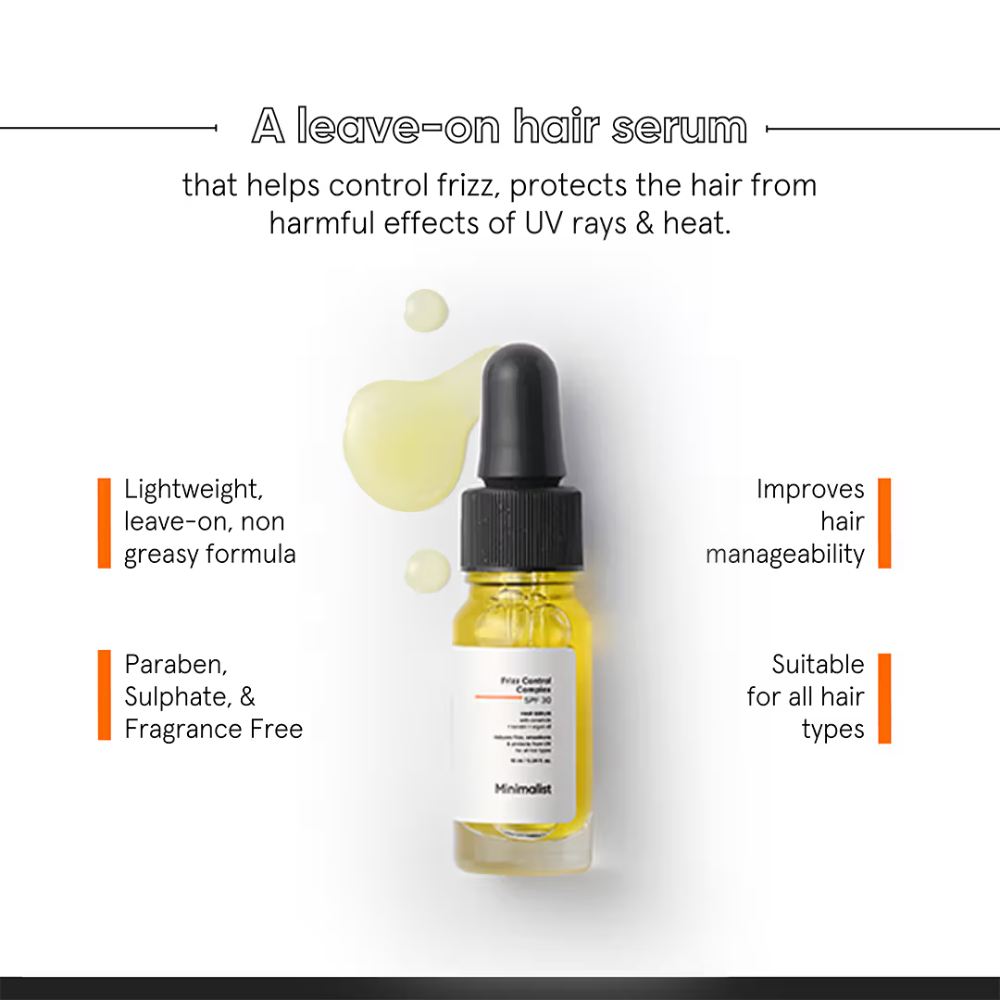 Minimalist Frizz Control Complex SPF 30 Hair Serum
