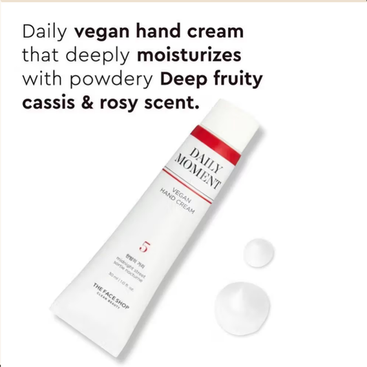 The Face Shop Daily Moment Korean Vegan Hand Cream Midnight Street With Hyaluronic Acid