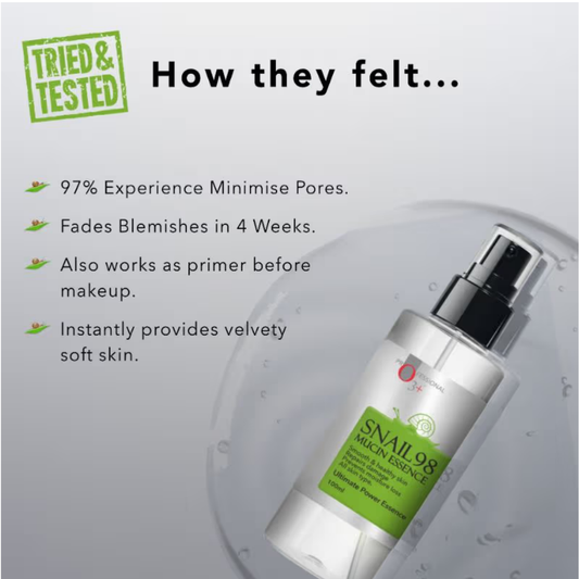 O3+ Snail 98 Mucin Serum With Niacinamide For Deep Hydration, Smooth & Moisturised Skin