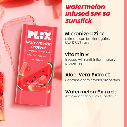 Plix Watermelon Invisible Sunscreen Stick