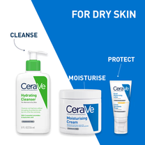 CeraVe Hydrating Cleanser Non-Foaming Face Wash for Dry Skin with Ceramides & Hyaluronic Acid