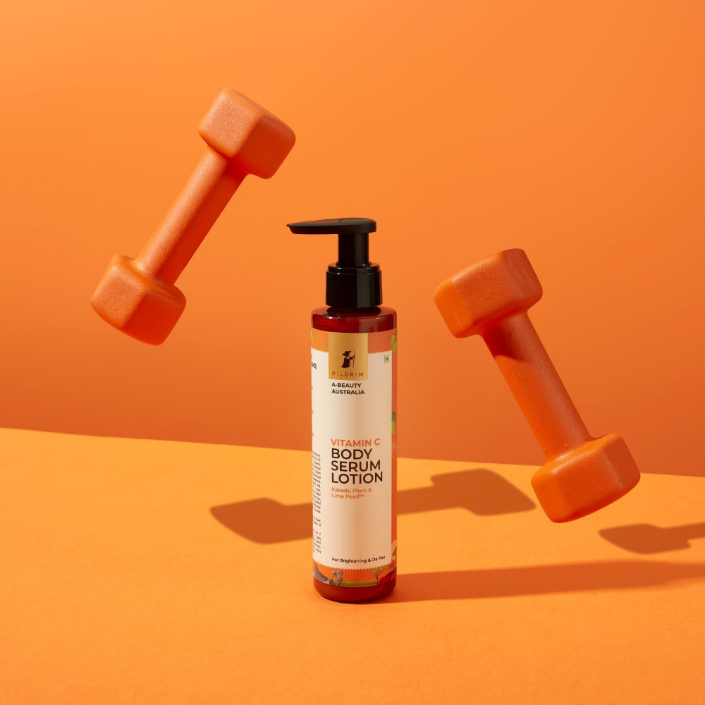 Pilgrim Vitamin C Body Serum Lotion With Kakadu Plum & Lime Pearl | Brightening & De-Tan