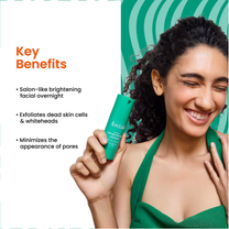 Foxtale Overnight Glow Mask With 4% Glycolic Acid & 3% Lactic Acid For Overnight Salon Like Glow AHA + PHA + Provitamin B5