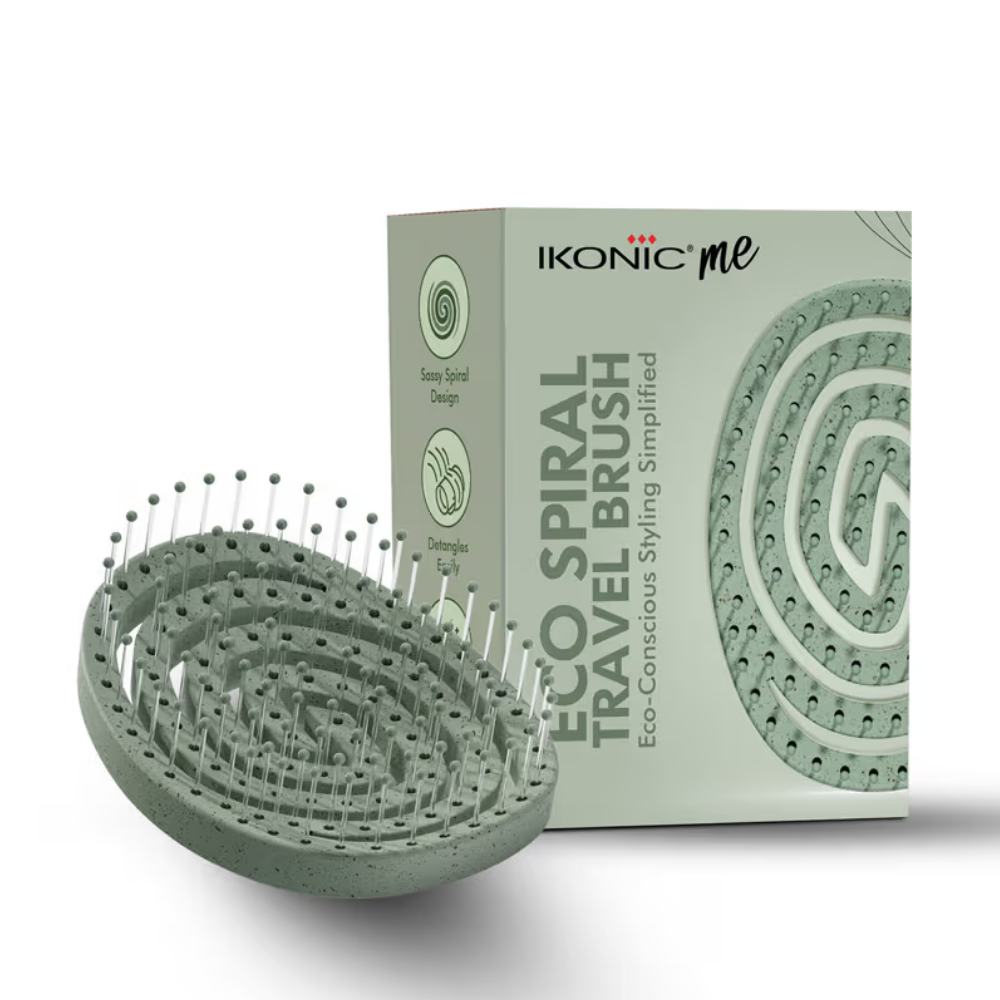 Ikonic Me Eco Spiral Travel Brush IKM- 2109 - Jade Green
