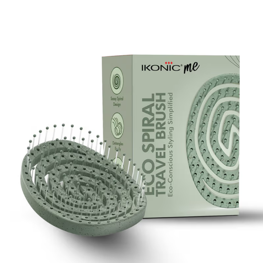 Ikonic Me Eco Spiral Travel Brush IKM- 2109 - Jade Green