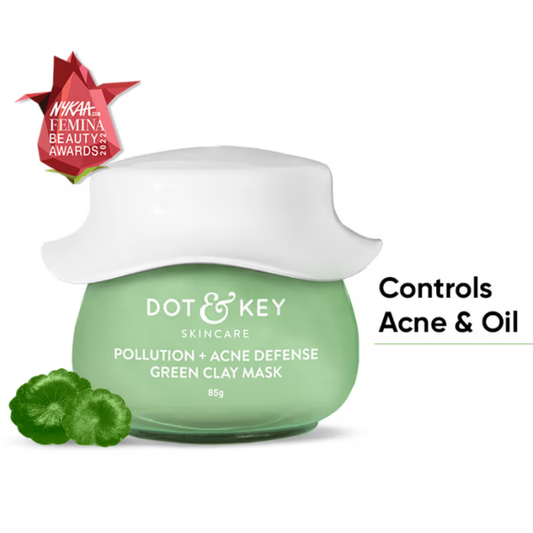 Dot & Key Anti-Acne Salicylic Green Clay Face Mask For Dark Spots Redution & Balances Oil & Sebum