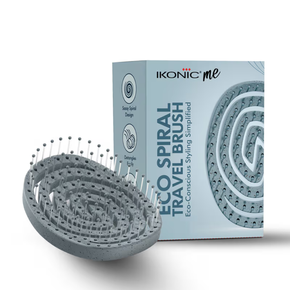 Ikonic Me Eco Spiral Travel Brush IKM- 2109 - Powder Blue