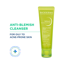 Bioderma Sebium Gel Moussant Actif Cleanser with Salicylic & Glycolic Acid for Acne Prone, Oily Skin