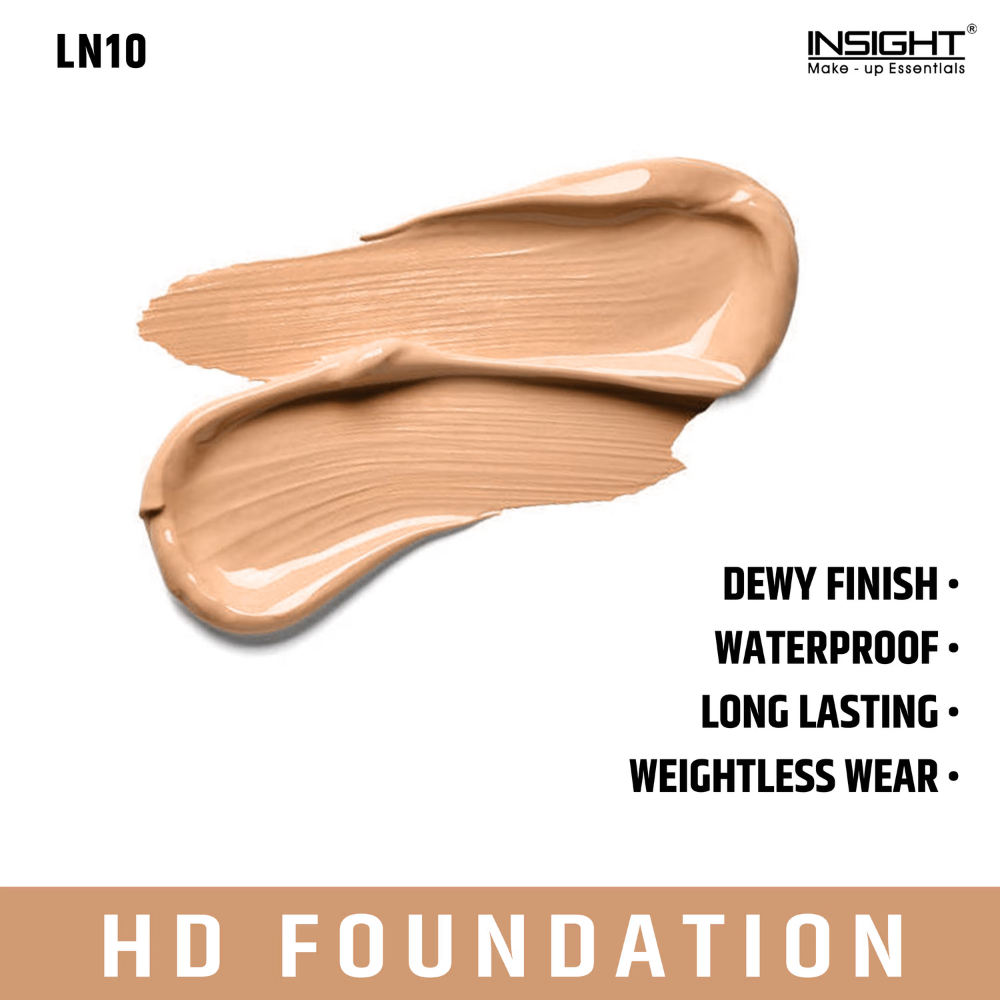 Insight Cosmetics Hd Foundation, Dewy Weightless Finish, Waterproof & Long Wear