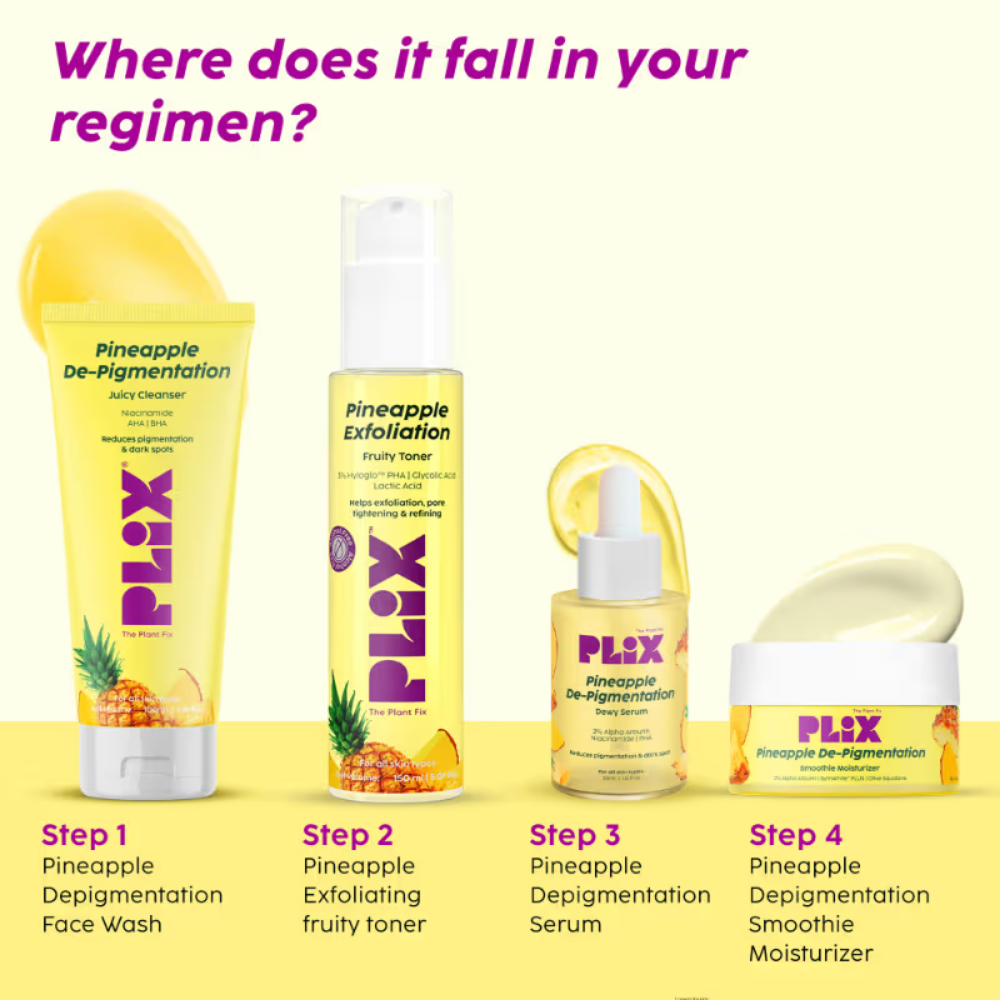 Pineapple Depigmentation Regime With Face Wash, Toner, Serum & Moisturizer