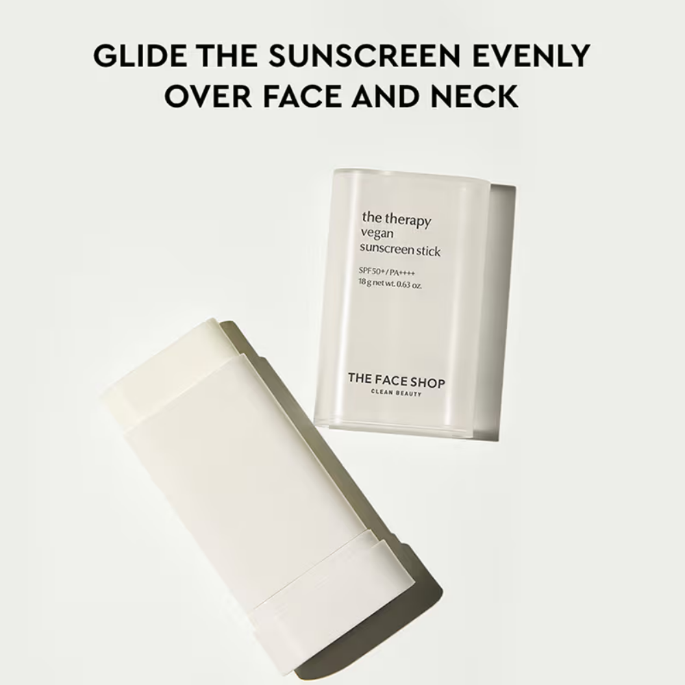 The Face Shop Vegan Sunscreen Stick SPF 50+ PA++++ : Korean Sun Care with Waterproof Formula