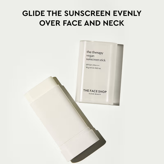 The Face Shop Vegan Sunscreen Stick SPF 50+ PA++++ : Korean Sun Care with Waterproof Formula