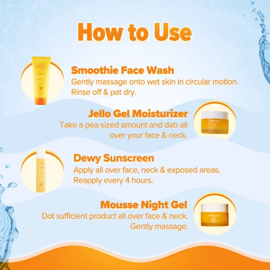 Aqualogica Bright Essentials Combo Sunscreen + Face Serum + Gel Moisturizer
