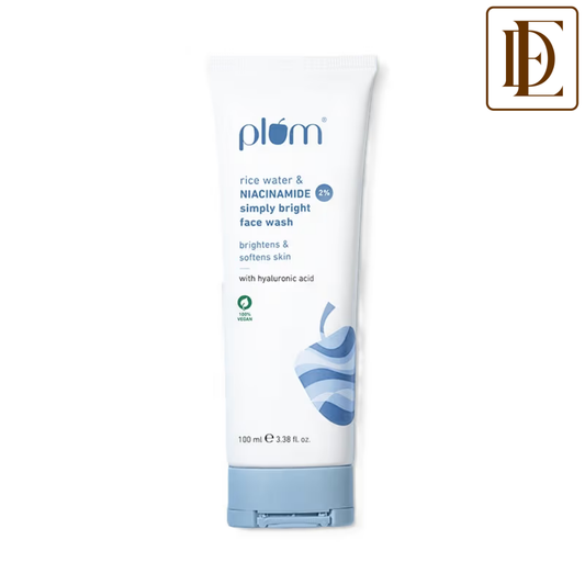 Plum 2% Niacinamide Face Wash With Rice Water For Oily Skin, Brightens & Hydrates