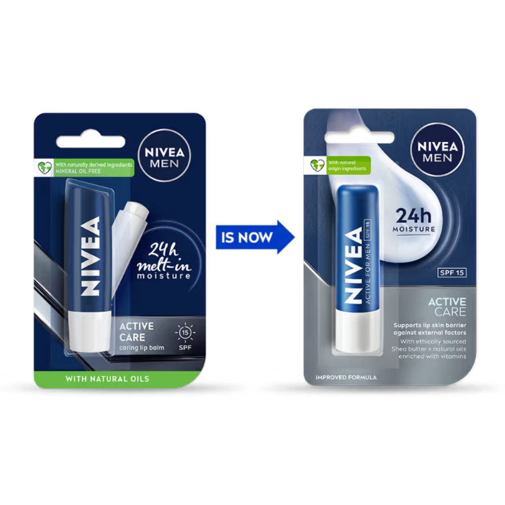 NIVEA MEN Lip Balm - Active Care SPF 15 for 24h Moisture