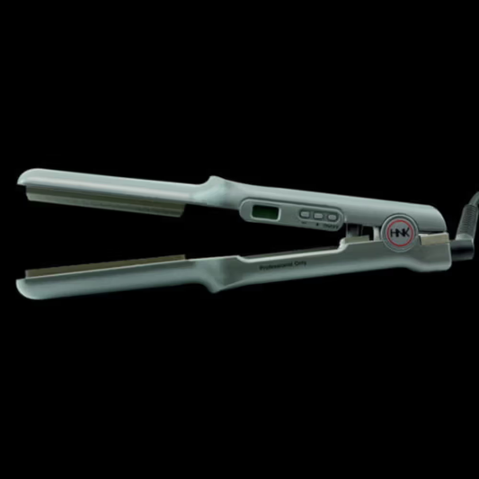 HNK Frizz Premium Hair Crimper With Quick Heat Up & Ceramic Coated Plates Grey