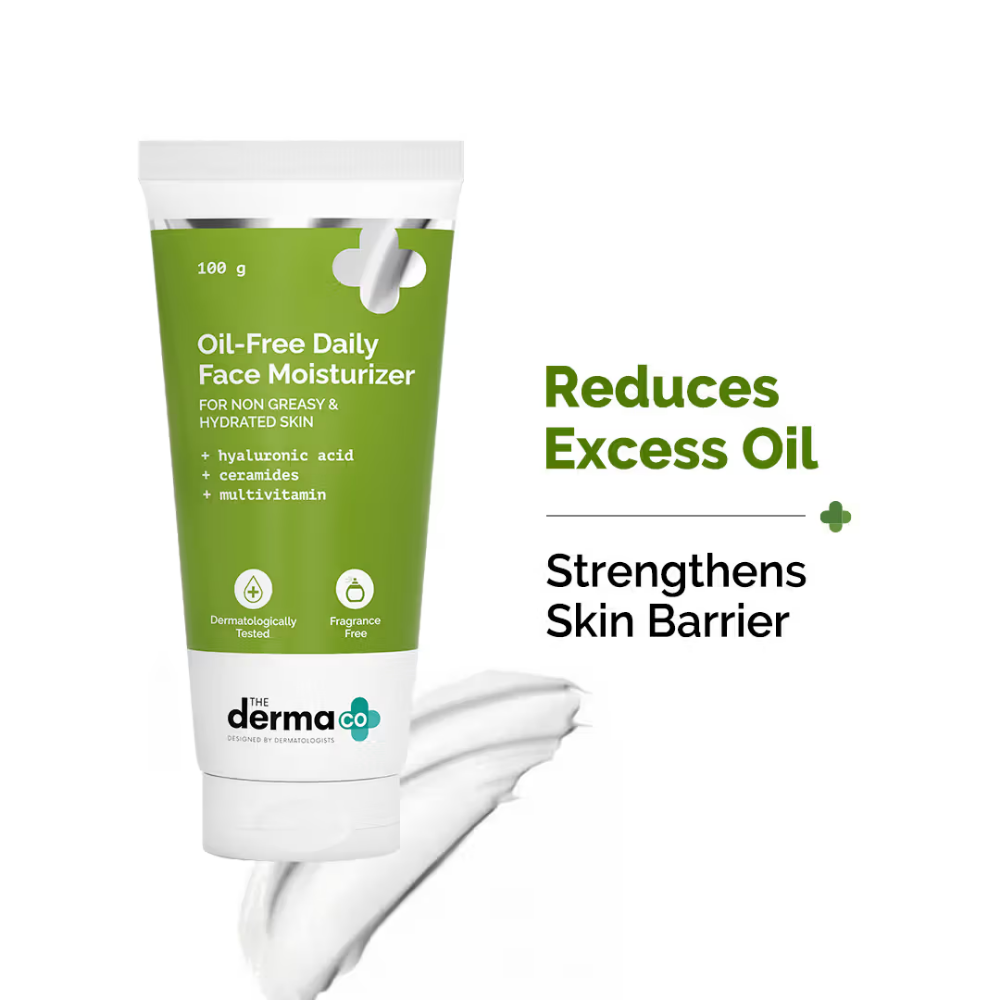 The Derma Co Oil-free Daily Face Moisturizer With Hyaluronic Acid Ceramides For Hydrated Skin
