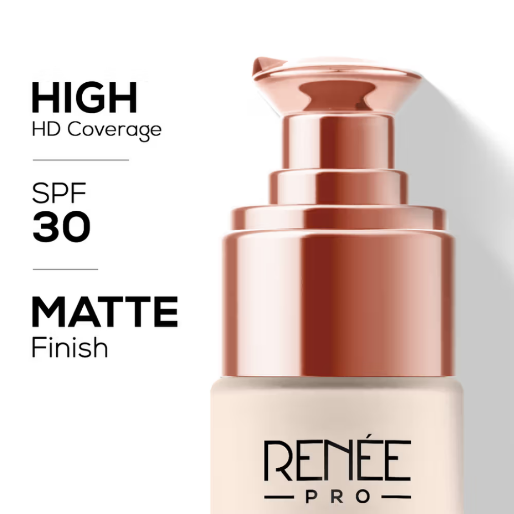 RENEE PRO HD Matte Foundation Weightless & Long Lasting, Highly Blendable with SPF15