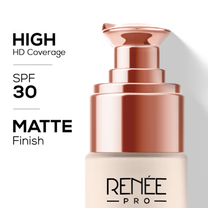 RENEE PRO HD Matte Foundation Weightless & Long Lasting, Highly Blendable with SPF15