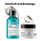 L'Oreal Professionnel Scalp Advanced Anti-Dandruff Dermo-Clarifier Shampoo + Metal Dx Hair Mask