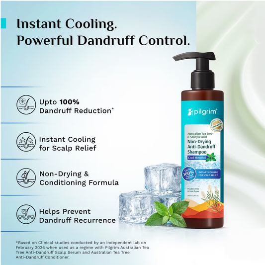 Pilgrim Australian Tea Tree & Salicylic Acid Cool Menthol Non-Drying Anti-Dandruff Shampoo