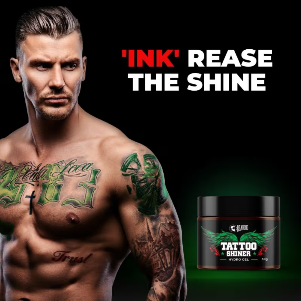 Beardo Tattoo Shiner Hydro Gel Instant shine & brightness Heals tattooed skin
