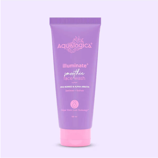 Aqualogica IIIuminate+ Smoothie Face Wash with Wild Berries & Alpha Arbutin for Luminous Glow