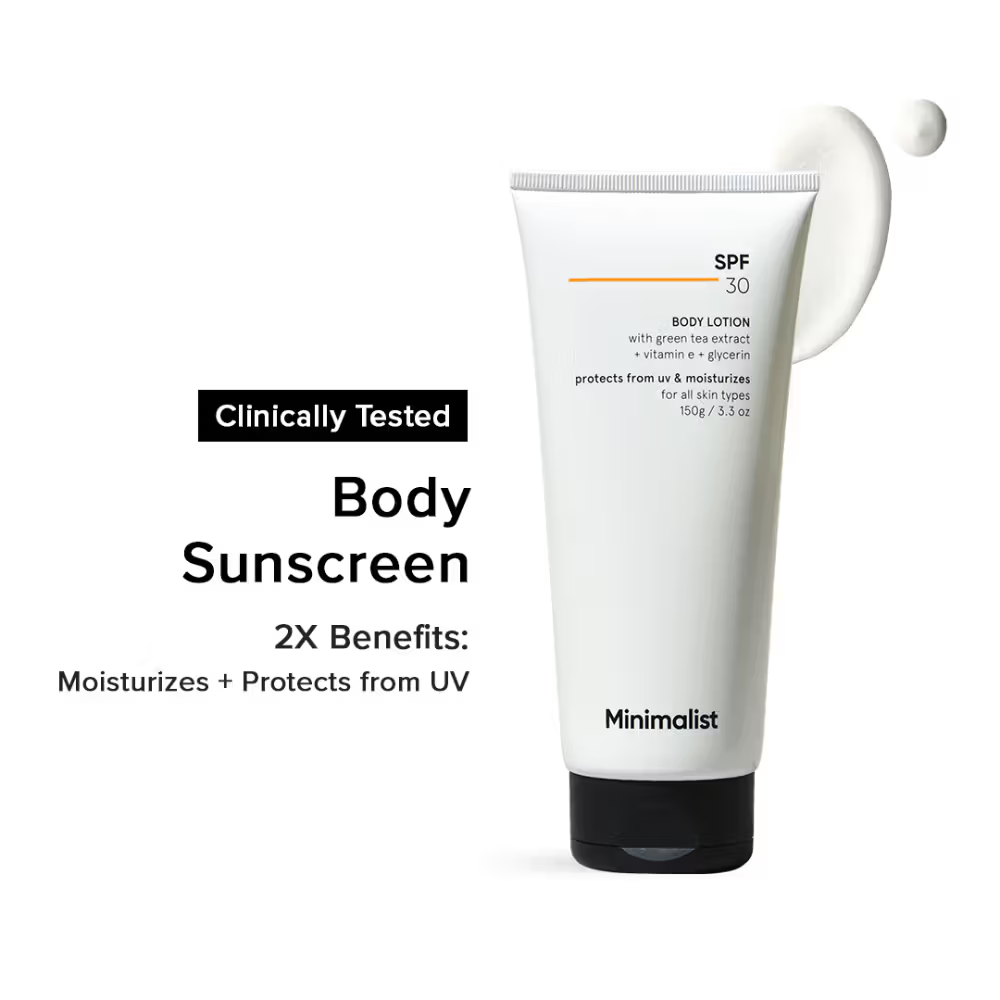 Minimalist SPF 30 Body Lotion With Vitamin E, Gylcerin & Green Tea Extract