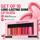 RENEE Shine Forever Lip Gloss Combo, Non Sticky, Moisturizing Effect, Gift for her - Pack of 10
